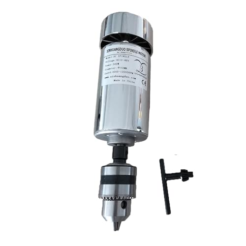 TIEOAXFT 200 W/300 W/400 W/500 W Spindelmotor for Graviermaschine, luftgekühlt, Hochgeschwindigkeits-CNC (Bohrfutter-Spannbereich: 1,5–10 mm)(300W Spindle) von TIEOAXFT