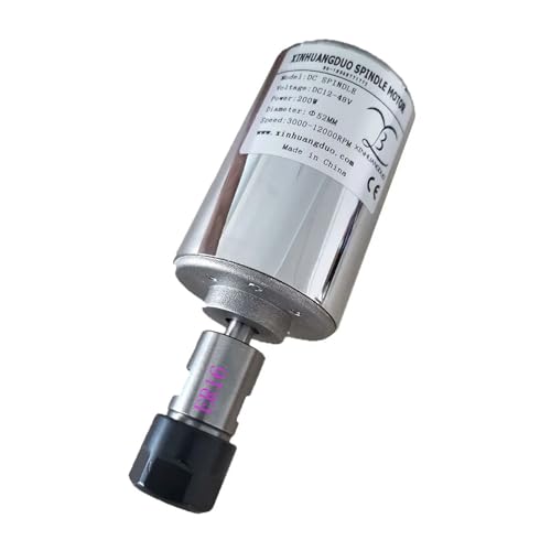 TIEOAXFT 200 W Graviermaschine Spindelmotor Luftkühlung CNC 0,2 KW Spindel Gleichstrommotor CNC Graviermaschine ER16 Spannzangen ER16-8MM(Package1) von TIEOAXFT