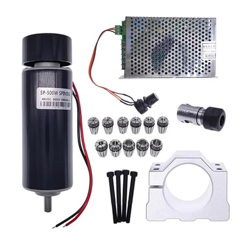 TIEOAXFT 48 V 500 W 500 WE DC-Spindelsatz 0~60 VDC Einstellbarer Drehzahlregler Stromversorgung Sowohl 110/VAC als auch 220/VAC for Graviermaschine(48V 500WE 1) von TIEOAXFT