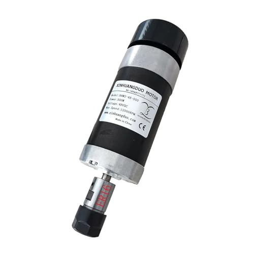 TIEOAXFT 48 V 500 W Hochgeschwindigkeits-Bürstenloser Motor 0,5 KW Spindel CNC-Gravur Fräsen Luftgekühlter Spindelmotor Gravur(Spindke Kit 2) von TIEOAXFT