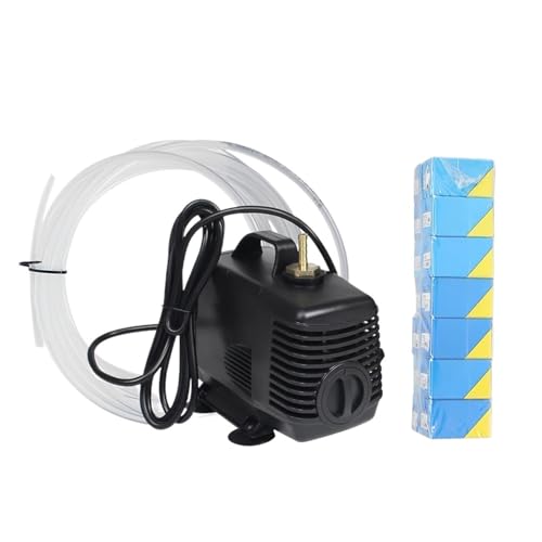 TIEOAXFT 80-W-Wasserpumpe + 6-M-Wasserleitung + ER20-Spannzangen for CNC-Wasserkühlungs-Spindelmotor-Zubehörsatz(Kit) von TIEOAXFT