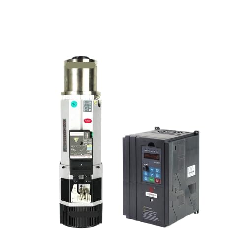 TIEOAXFT 9KW ATC-Spindel-Kit, luftgekühlter ISO30-Spindelmotor mit automatischem Werkzeugwechsler und VFD-Frequenzumrichter 220/V 380V NEWCARVE(220V with Fuling VFD) von TIEOAXFT