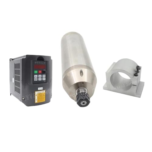 TIEOAXFT CNC 3,5 kW ER20 Wasserdichter, wassergekühlter Spindelmotor-Bausatz aus geschnitztem Metall mit 4 kW 380 V/220 V VFD und 100-mm-Klemme(380V kit) von TIEOAXFT