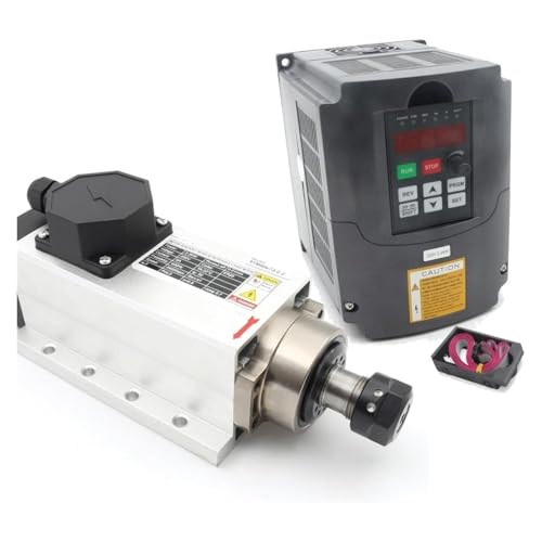 TIEOAXFT CNC-Spindelmotor-Kit, quadratisch, 2,2 kW, 220/V, luftgekühlter Spindelmotor ER20 + 2,2 kW VFD-Antrieb, Inventer, 220/V, Spindelmotorgeschwindigkeit TIEOAXFT CNC-Spindelmotor-Kit, quadratisch, 2,2 kW, 220/V, luftgekühlter Spindelmotor ER20 + 2,2 kW VFD-Antrieb, Inventer, 220/V, Spindelmotorgeschwindigkeit von TIEOAXFT