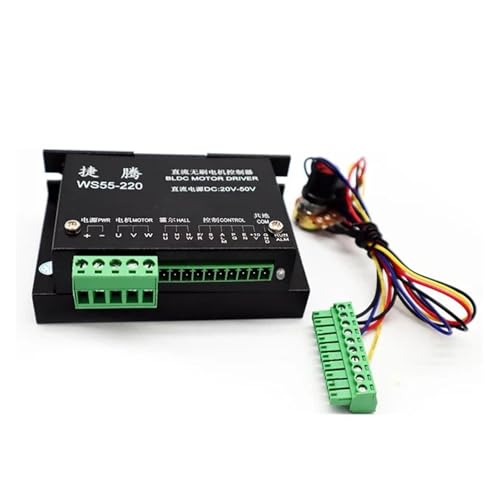 TIEOAXFT Luftgekühlte Spindel ER11/ER16 Spannzange 500W/300W Bürstenloser Spindelmotor Graviermaschine 48V Netzteil Treiber + 55mm Klemme(48V Motor Driver,ER16) von TIEOAXFT