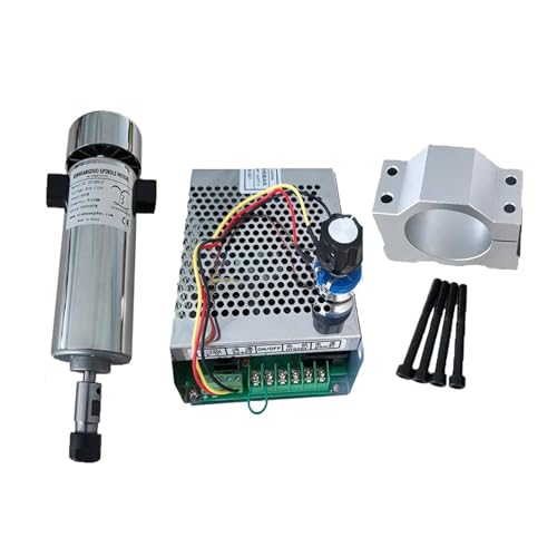 TIEOAXFT Luftgekühlter 0,8 kW DC110/V 20000 U/min CNC-Spindelmotor-Kit ER11/Spannfutter 800 W Spindelmotor + Drehzahlregler der Stromversorgung for Gravieren(Package 5) von TIEOAXFT