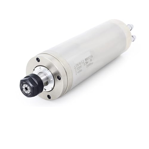 TIEOAXFT 【Wasserdicht】 CNC-Spindelmotor mit Wasserkühlung, 800 W, 1,5 kW, ER11, for Metall- und Holzbearbeitungsfräsmaschinen(Just Spindle) von TIEOAXFT