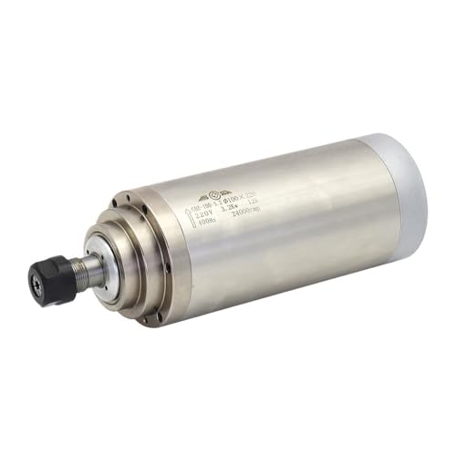 TIEOAXFT Wassergekühlter Spindelmotor 220/V 380V Werkzeugspindel 3.2kw 3.7kw 4.5kw ER20 mit Dia.100mm 12A for CNC-Fräser(380V,3.7KW) von TIEOAXFT