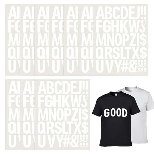 TIESOME 10 Bögen 440 Stück Buchstaben Zum Aufbügeln, 5,1 cm Wärmeübertragungsbuchstaben Aus Vinylgewebe Mit A Z Weiße Pet Alphabete Aufkleber Wärmepressbuchstaben Für T Shirts Trikots Hüte DIY TIESOME 10 Bögen 440 Stück Buchstaben Zum Aufbügeln, 5,1 cm Wärmeübertragungsbuchstaben Aus Vinylgewebe Mit A Z Weiße Pet Alphabete Aufkleber Wärmepressbuchstaben Für T Shirts Trikots Hüte DIY von TIESOME