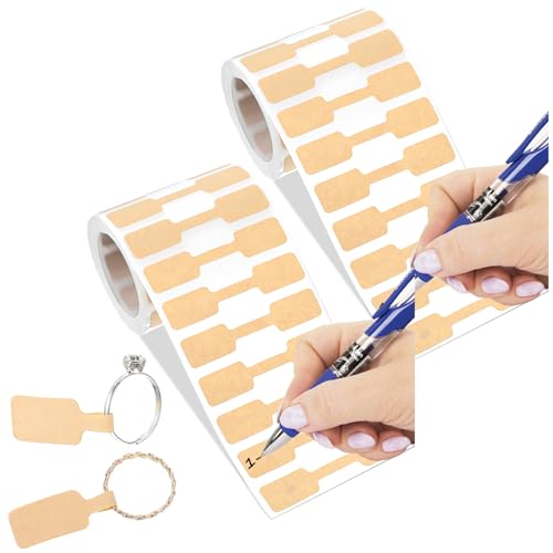 TIESOME 1000 Stück Blanko Aufkleber Für Schmuckpreise, Selbstklebend Braun Blanko Schmuck Leicht Abziehbar Rückstandsfrei Für Schmuckanhänger In Kraftpapier Armbänder Ringe Bastelarbeiten TIESOME 1000 Stück Blanko Aufkleber Für Schmuckpreise, Selbstklebend Braun Blanko Schmuck Leicht Abziehbar Rückstandsfrei Für Schmuckanhänger In Kraftpapier Armbänder Ringe Bastelarbeiten von TIESOME