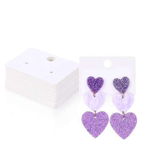TIESOME 200 Stück Ohrringe Displaykarten, 4.5*3.2cm Kraftpapier Ohrringe Karten Ohrring Aufbewahrung Schmuck Display Ohrstecker Aufbewahrung Hängen Ohrringkarten für DIY Ohrstecker und Ohrringe(Weiß) TIESOME 200 Stück Ohrringe Displaykarten, 4.5*3.2cm Kraftpapier Ohrringe Karten Ohrring Aufbewahrung Schmuck Display Ohrstecker Aufbewahrung Hängen Ohrringkarten für DIY Ohrstecker und Ohrringe(Weiß) von TIESOME