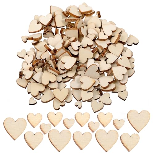 TIESOME 200 Stück unlackierte Holzherzen zum Basteln, 0,2 / 0,3 / 0,4 / 1,3 cm, blanko Herzformen, Schilder, Anhänger, Ornamente, Basteln, für Valentinstag, Hochzeit, Weihnachten, Geburtstag TIESOME 200 Stück unlackierte Holzherzen zum Basteln, 0,2 / 0,3 / 0,4 / 1,3 cm, blanko Herzformen, Schilder, Anhänger, Ornamente, Basteln, für Valentinstag, Hochzeit, Weihnachten, Geburtstag von TIESOME
