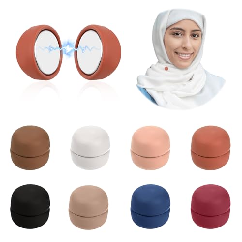 TIESOME 8 Pairs Beidseitig Hijab Magnet Stark,runden Hijab Magnetische Pins Hijab Brosche Magnetischer Hijab Clip Magnetbroschen für Hijabs Pullover Bluse Cardigan Kleider Schal(Farbe 2) von TIESOME