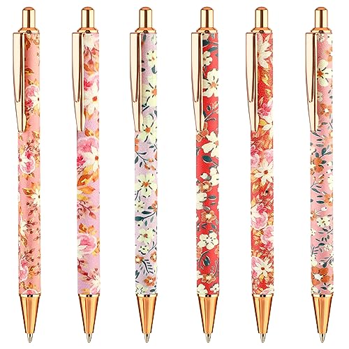 TIESOME Aesthetic Kugelschreiber, 6 Stück 1 mm Einziehbarer Blumen Kugelschreiber Gel Kugelschreiber mit schwarzer Tinte hübsche Stifte Glatte Schreibstifte Gelstift für Kollegen Bürogeschenke (A) TIESOME Aesthetic Kugelschreiber, 6 Stück 1 mm Einziehbarer Blumen Kugelschreiber Gel Kugelschreiber mit schwarzer Tinte hübsche Stifte Glatte Schreibstifte Gelstift für Kollegen Bürogeschenke (A) von TIESOME
