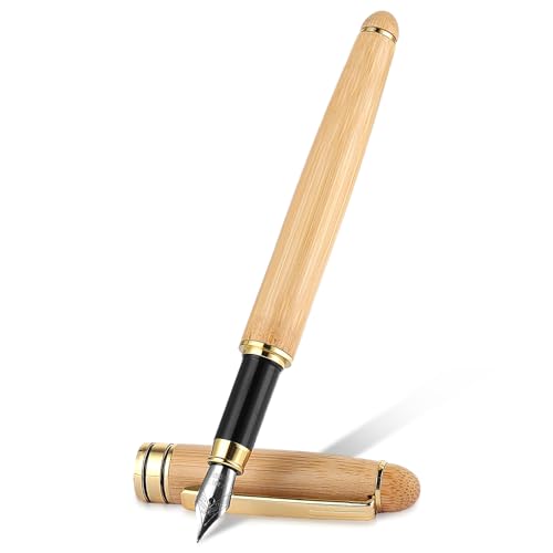 TIESOME Black Füllfederhalter Set, 0.5mm Holz Füllfederhalter Premium Vintage Luxus Stift Füllfederhalter aus Holz Feiner Spitze für Journaling Kalligraphie Geschenkzubehör TIESOME Black Füllfederhalter Set, 0.5mm Holz Füllfederhalter Premium Vintage Luxus Stift Füllfederhalter aus Holz Feiner Spitze für Journaling Kalligraphie Geschenkzubehör von TIESOME