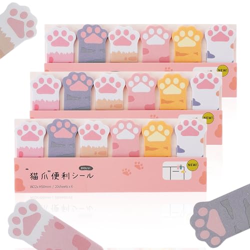 TIESOME 360 Stück Kleberegisterkarten mit süßen Tieren, Kawaii Katzenpfoten Notizblock Haftnotizen selbstklebende Pfeilflaggen Tabs Seitenmarkierungen klebriges Lesezeichen Markierungspad TIESOME 360 Stück Kleberegisterkarten mit süßen Tieren, Kawaii Katzenpfoten Notizblock Haftnotizen selbstklebende Pfeilflaggen Tabs Seitenmarkierungen klebriges Lesezeichen Markierungspad von TIESOME