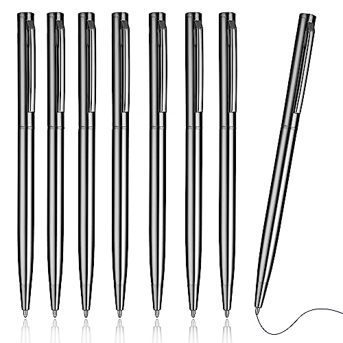 TIESOME Kugelschreiber, 8PCS 1.0mm glattes Schreiben Kugelschreiber Punkt schwarzer Tinte Kugelschreiber schnell trocknend Schreibstift Kugelschreiber für Büro Schule liefert (Grau) von TIESOME