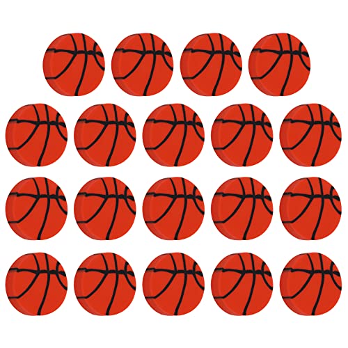 TIESOME Mini Basketball Radiergummi, 24 Stück, Sport Radiergummi niedlicher Fußball Radiergummi Miniatur Fußball Radiergummis für Kinder Mini Neuheit Radiergummis lustige Radiergummis (rot+schwarz) von TIESOME