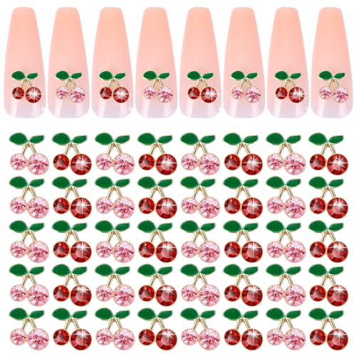 TIESOME Nail Charms Kirsche, 40 Stück 3D Nagel Charms Nail charms Rhinestone Nagelschmuck Nail Art Strasssteine Acryl Nagel Dekorationen für Maniküre DIY Handwerk Schmuck Zubehör TIESOME Nail Charms Kirsche, 40 Stück 3D Nagel Charms Nail charms Rhinestone Nagelschmuck Nail Art Strasssteine Acryl Nagel Dekorationen für Maniküre DIY Handwerk Schmuck Zubehör von TIESOME