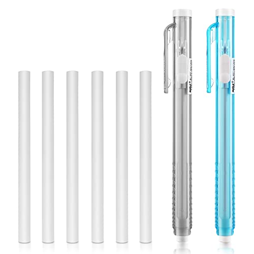 TIESOME Pen-Style Radiergummis, 2 Stück einziehbare mechanische Radiergummi-Stifte + 6 Stück Ersatz Radiergummi-Nachfüllungen Stick Radiergummis für Zeichnung Skizzieren Zeichnung Kunst(Blau Grau) TIESOME Pen-Style Radiergummis, 2 Stück einziehbare mechanische Radiergummi-Stifte + 6 Stück Ersatz Radiergummi-Nachfüllungen Stick Radiergummis für Zeichnung Skizzieren Zeichnung Kunst(Blau Grau) von TIESOME