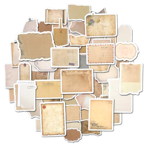TIESOME 80 Stück 2 Stile Scrapbooking Sticker, Beschreibbar Vintage Dekopapier Scrapbook Stickers Washi Aufkleber Beschreibbar für Tagebuch Stempel Scrapbook Kalender Notizbuch Fotoalbum Dekoration TIESOME 80 Stück 2 Stile Scrapbooking Sticker, Beschreibbar Vintage Dekopapier Scrapbook Stickers Washi Aufkleber Beschreibbar für Tagebuch Stempel Scrapbook Kalender Notizbuch Fotoalbum Dekoration von TIESOME