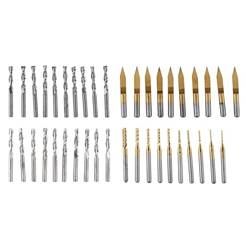 Endmühlen, 40pcs Mahlen Cutter End Mill CNC Router Bits CNC Bits CNC Router Bit Flat Ball Nase Set Kit Zum Gravur Endmühlen, 40pcs Mahlen Cutter End Mill CNC Router Bits CNC Bits CNC Router Bit Flat Ball Nase Set Kit Zum Gravur von TIKATARER