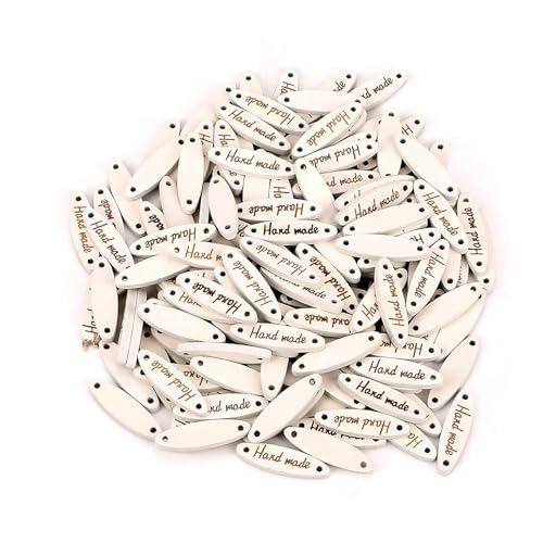 Personalisierte Holzknöpfe, 100pcs Oval Holz Handgefertigt Handgefertigt von TIKATARER