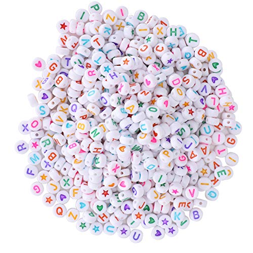 Runde Acryl Liebeskügelchen, 1000 Stück Buchstaben Perlen Runde Farbe Alphabet Weiß Gemischte Acrylperlen Fünf -St. -Pfirsich Herz Acryl DIY Armband Werkzeug Runde Acryl Liebeskügelchen, 1000 Stück Buchstaben Perlen Runde Farbe Alphabet Weiß Gemischte Acrylperlen Fünf -St. -Pfirsich Herz Acryl DIY Armband Werkzeug von TIKATARER