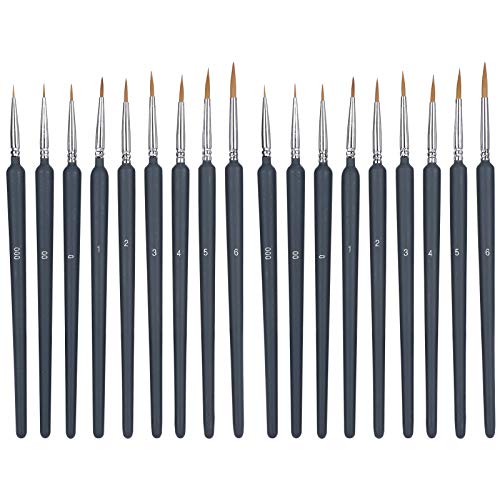 TIKATARER Aquarell Pinsel, 2 Sets Ölfarbe Pinsel Gemälde Zubehör Aquarell Haken Linie Stift Wolf Haar Bürste für Gouache Kunst Farbe Ölgemälde Set von TIKATARER