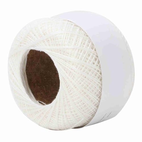 TIKATARER Baumwollfaden, Spitze Baumwollgarn Farbenfrohe Perle Baumwollfadenspitzengarn Zum Stricken von Baumwoll -Strickfadenkugel (6601 Schneewittchen) von TIKATARER