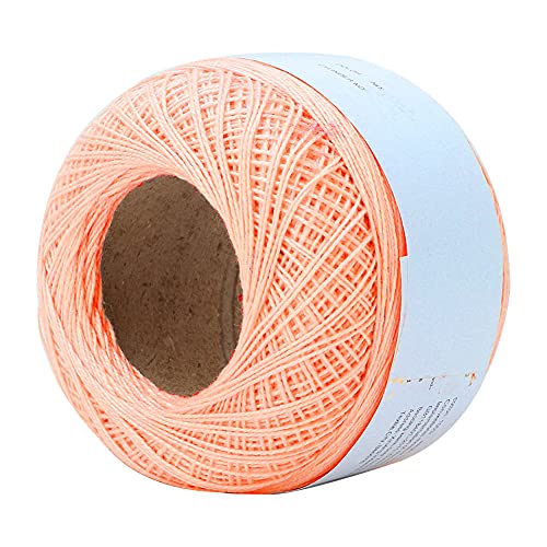 TIKATARER Baumwollfaden, Spitze Baumwollgarn Farbenfrohe Perle Baumwollfadenspitzengarn Zum Stricken von Baumwoll -Strickfadenkugel (6609 Chrysanthemum Pulver) von TIKATARER
