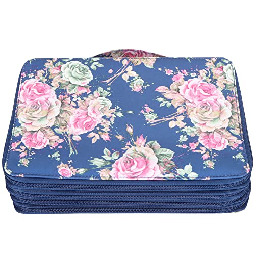 TIKATARER Bleistiftkoffer, Stoff Niedlich (blaue Rose) von TIKATARER