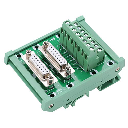 TIKATARER DB15 Klemme Blockplatine, 63x87x51mm DIN -Schienenhalterungs -Schnittstellenmodulmodul -Adapterplatine mit Klarem Etikettentwurf für Industrielle Elektrische Verbindung von TIKATARER