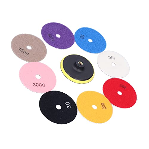 TIKATARER Diamantpolierpolster, 9pcs Diamant Schleifpolster Diamant Polishing Plate Saugbecher Set Polishing Pads für Stein- und Keramikpolieren TIKATARER Diamantpolierpolster, 9pcs Diamant Schleifpolster Diamant Polishing Plate Saugbecher Set Polishing Pads für Stein- und Keramikpolieren von TIKATARER