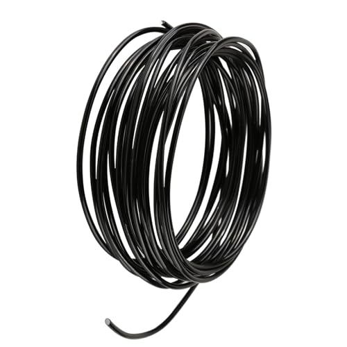 TIKATARER Draht für Schmuckherstellung, 5 Meter/Rollen 2 Mm Runde Oxidation Aluminium Draht Schmuck Draht Draht Draht Metall Draht DIY Accessoires für Skulption und Schmuckherstellung (BLACK) von TIKATARER