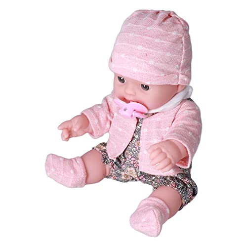 TIKATARER Echte Babypuppen, die Echt Aussehen, Echte Babypuppen mit Floralen Details, Passender Mütze, Waschbares 12-Zoll-Spielzeug mit Weichem Körper, Schwarze Babypuppen für Ihr Kind (#2) von TIKATARER
