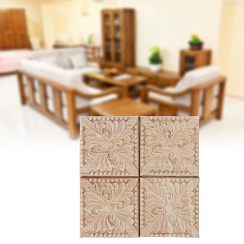 TIKATARER Holzapplikationen, Vintage -Möbel mit Exquisiter Verarbeitung und Verpflichtung zu Qualität 4 PCs Victorian Decor für Häuser und Hotels (Stil 2) von TIKATARER