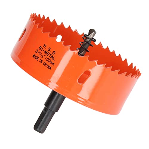 TIKATARER Metalllochsäge, HSS-Lochsäge für Holz, PVC, Metall) Metallsägen Cutter Cutter Bimetal Lochsäge, Wirkungsbeständige Zähne (3-15/16 "(100 mm)) von TIKATARER