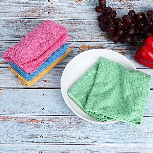 TIKATARER Mikrofaser -Reinigungsstoff, Waschkleider Wiederverwendbares und Waschbares Küchengerichtete Werkzeug 4PCS Absorbierbares Gerichtsblatt Handtuch Handtuch für Badezimmer, Schüssel, von TIKATARER
