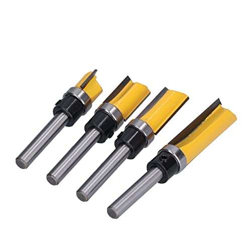 TIKATARER Router -Bits 1/4 Schaft, 1/2 -Zoll Durchmesser /4in Schaft Flush Trim Router Bit 4pcs Flush Trim Muster Gerade Lagermahlen Cutter TIKATARER Router -Bits 1/4 Schaft, 1/2 -Zoll Durchmesser /4in Schaft Flush Trim Router Bit 4pcs Flush Trim Muster Gerade Lagermahlen Cutter von TIKATARER