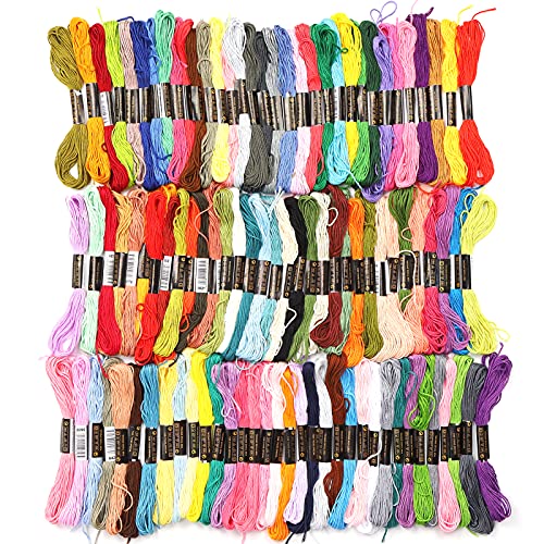 TIKATARER Stickfäden, 100pcs Nähfäden Farbe Polyester Haushalt Handgefertigt -Projekt von TIKATARER