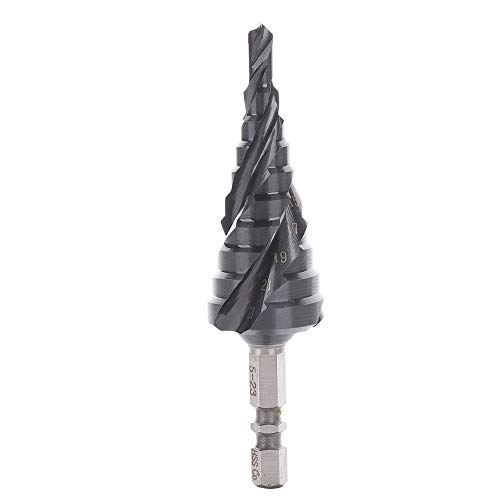 TIKATARER Stiefmaschinenbohrbit, 10 Größe, 5-23 Mm, HSS-Bohrmaschinen-Bohrer-Bohrer für Metall mit 1/4 Zoll Sechskantstange, Stiefmaschinenbit für Metall, Kunststoff und Holz TIKATARER Stiefmaschinenbohrbit, 10 Größe, 5-23 Mm, HSS-Bohrmaschinen-Bohrer-Bohrer für Metall mit 1/4 Zoll Sechskantstange, Stiefmaschinenbit für Metall, Kunststoff und Holz von TIKATARER
