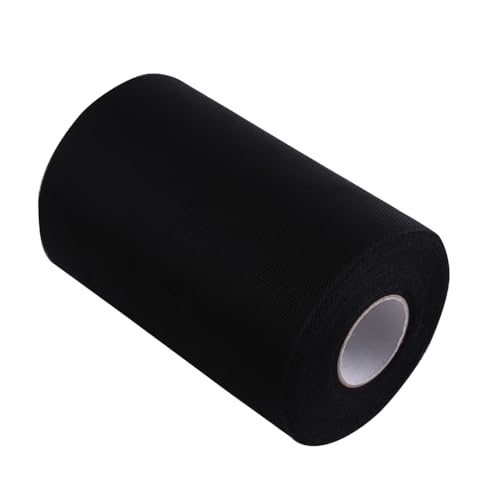 TIKATARER Tulle Fabric, 100yards 15 Cm DIY Hochzeit Dekoration Tüll Roll Tüll Ribbon Mesh Stoff Spulenkleidung Strickstoff für DIY Tutu Rock Geschenkverpackung Hochzeit (BLACK) von TIKATARER