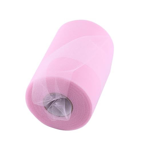 TIKATARER Tulle Fabric, 100yards 15 Cm DIY Hochzeit Dekoration Tüll Roll Tüll Ribbon Mesh Stoff Spulenkleidung Strickstoff für DIY Tutu Rock Geschenkverpackung Hochzeit (PINK) von TIKATARER