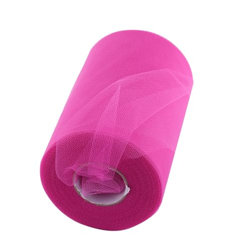 TIKATARER Tulle Fabric, 100yards 15 Cm DIY Hochzeit Dekoration Tüll Roll Tüll Ribbon Mesh Stoff Spulenkleidung Strickstoff für DIY Tutu Rock Geschenkverpackung Hochzeit (Rosenrot) von TIKATARER