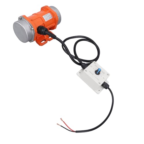 TIKATARER Vibrationsmotor, DC 12V Elektrischer Vibrationsmotor DC Motor 4000 U/Min Bürstenloser Aluminiumlegierung Beton Vibrator Motor mit Geschwindigkeitsregler -Motoren für Shaker (60W) von TIKATARER