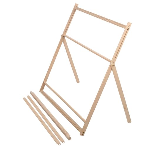 TIKATARER Webstuhl für Erwachsene, 89 X 88 X 3 cm, 60–85 cm, Webhöhe, Strickmaschine, Webstuhl, Handwebmaschine aus Holz, Verstellbare Halterung, Gobelin, Wolle, Strickwerkzeug für TIKATARER Webstuhl für Erwachsene, 89 X 88 X 3 cm, 60–85 cm, Webhöhe, Strickmaschine, Webstuhl, Handwebmaschine aus Holz, Verstellbare Halterung, Gobelin, Wolle, Strickwerkzeug für von TIKATARER