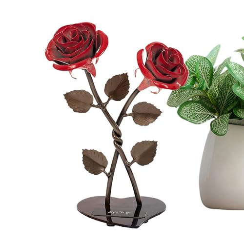Doppelrosenornamente, rote Figur, Doppelrosenblumenstrauß, Frühlingsornament, Bastelblumen zum Sammeln, Tischdekoration für Geburtstag, Weihnachten, Party Doppelrosenornamente, rote Figur, Doppelrosenblumenstrauß, Frühlingsornament, Bastelblumen zum Sammeln, Tischdekoration für Geburtstag, Weihnachten, Party von TILEZE