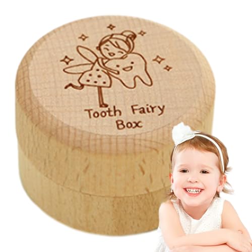 TILEZE Aufbewahrungsbox für Zähne, Feenbox für Zähne | niedlicher Zahnhalter aus Holz, Zahnbehälter für Jungen oder Mädchen, Aufbewahrungsbox, Geschenk, Feengeschenke, Zahnsparer TILEZE Aufbewahrungsbox für Zähne, Feenbox für Zähne | niedlicher Zahnhalter aus Holz, Zahnbehälter für Jungen oder Mädchen, Aufbewahrungsbox, Geschenk, Feengeschenke, Zahnsparer von TILEZE