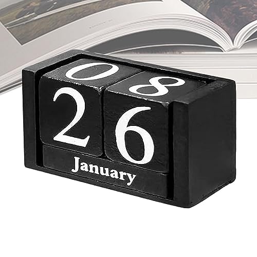 TILEZE Countdown aus Holz, Kalenderblock aus Holz für Hochzeit, Büroteile aus Holz, Ewiger Kalender, Schreibtischdekoration für Fensterbänke, Couchtische TILEZE Countdown aus Holz, Kalenderblock aus Holz für Hochzeit, Büroteile aus Holz, Ewiger Kalender, Schreibtischdekoration für Fensterbänke, Couchtische von TILEZE